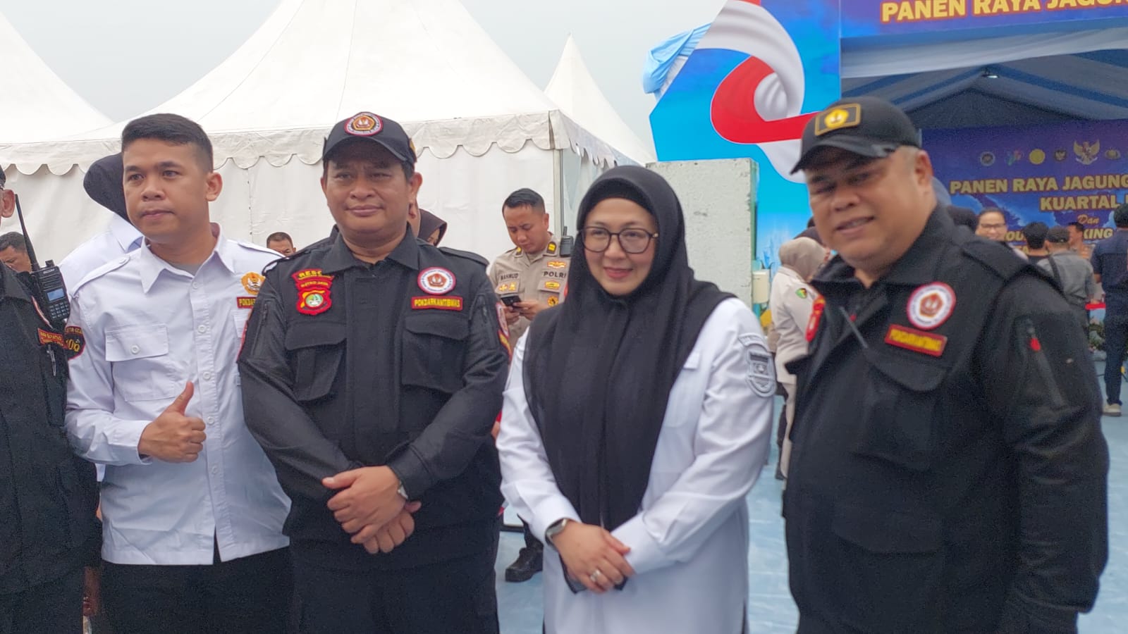Pengamanan Kegiatan Panen Raya Jagung Serentak Kuartal II di Desa Dangdang Cisauk Berjalan Aman dan Kondusif